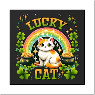 Lucky Cat St. Patricks Day Posters and Art